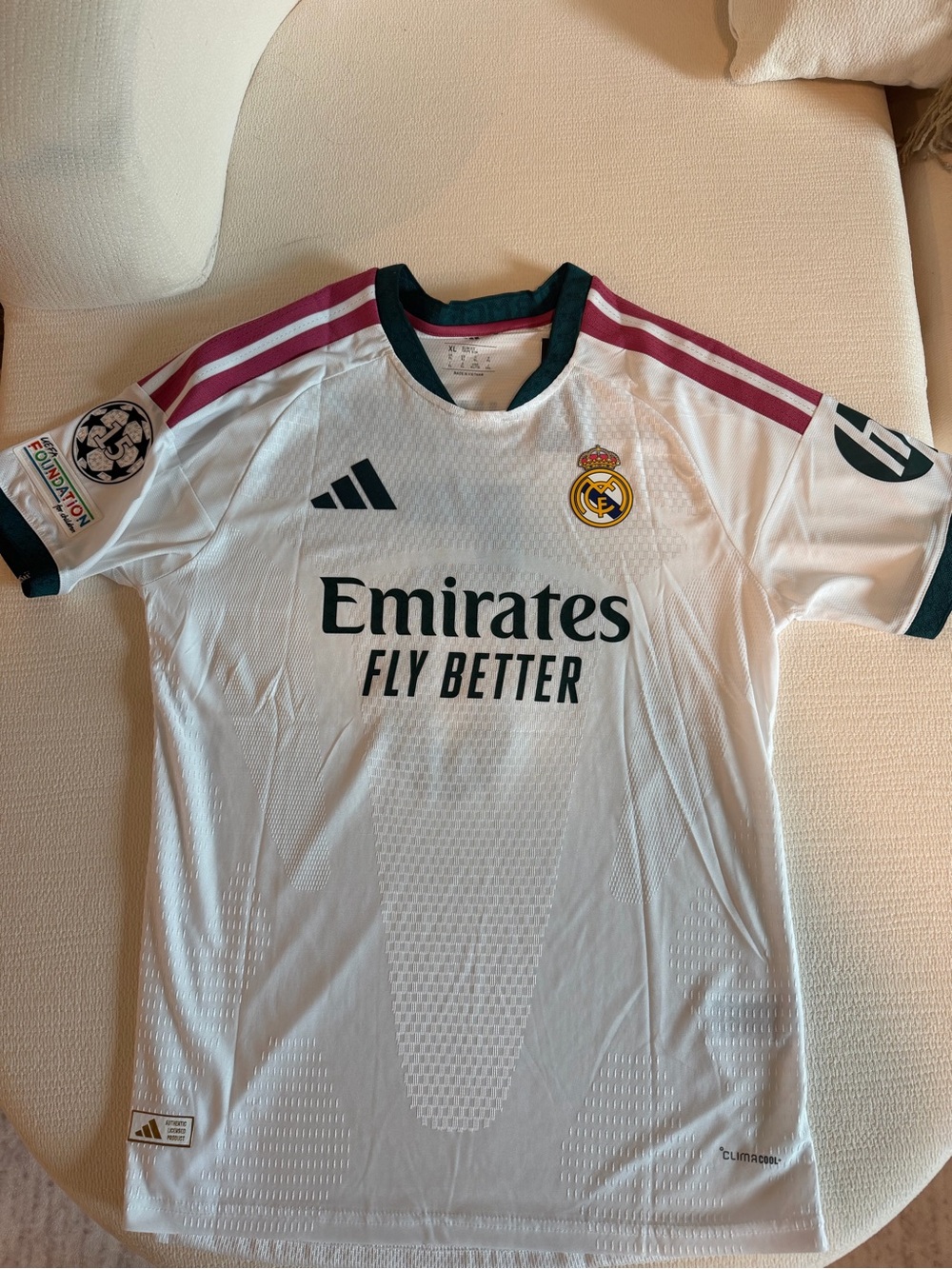 Real Madrid Kids White & Maroon Home Jersey - Official Club Replica